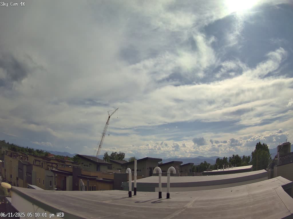 Webcam capture of the sky over west Denver.